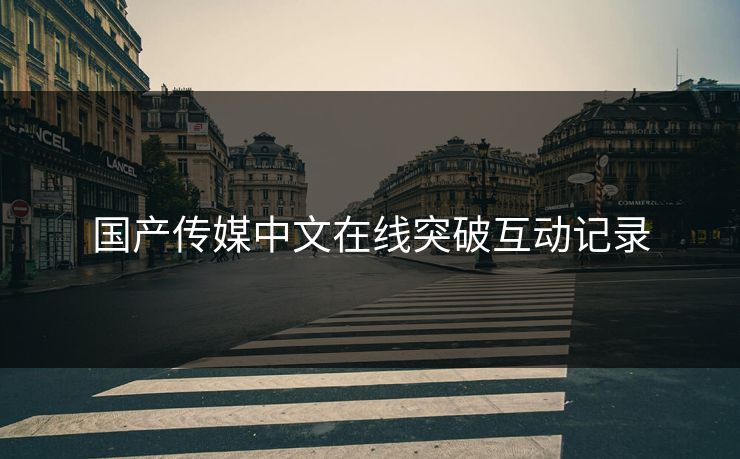 国产传媒中文在线突破互动记录